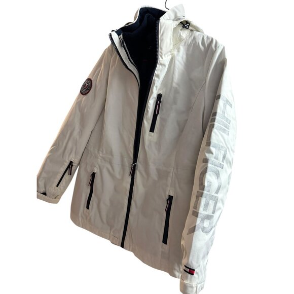 Tommy Hilfiger Women's 3 in 1 All Weather System Hooded Jacket Medium - Picture 4 of 12